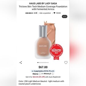 Haus Labs By Lady Gaga Triclone Skin Shade 250